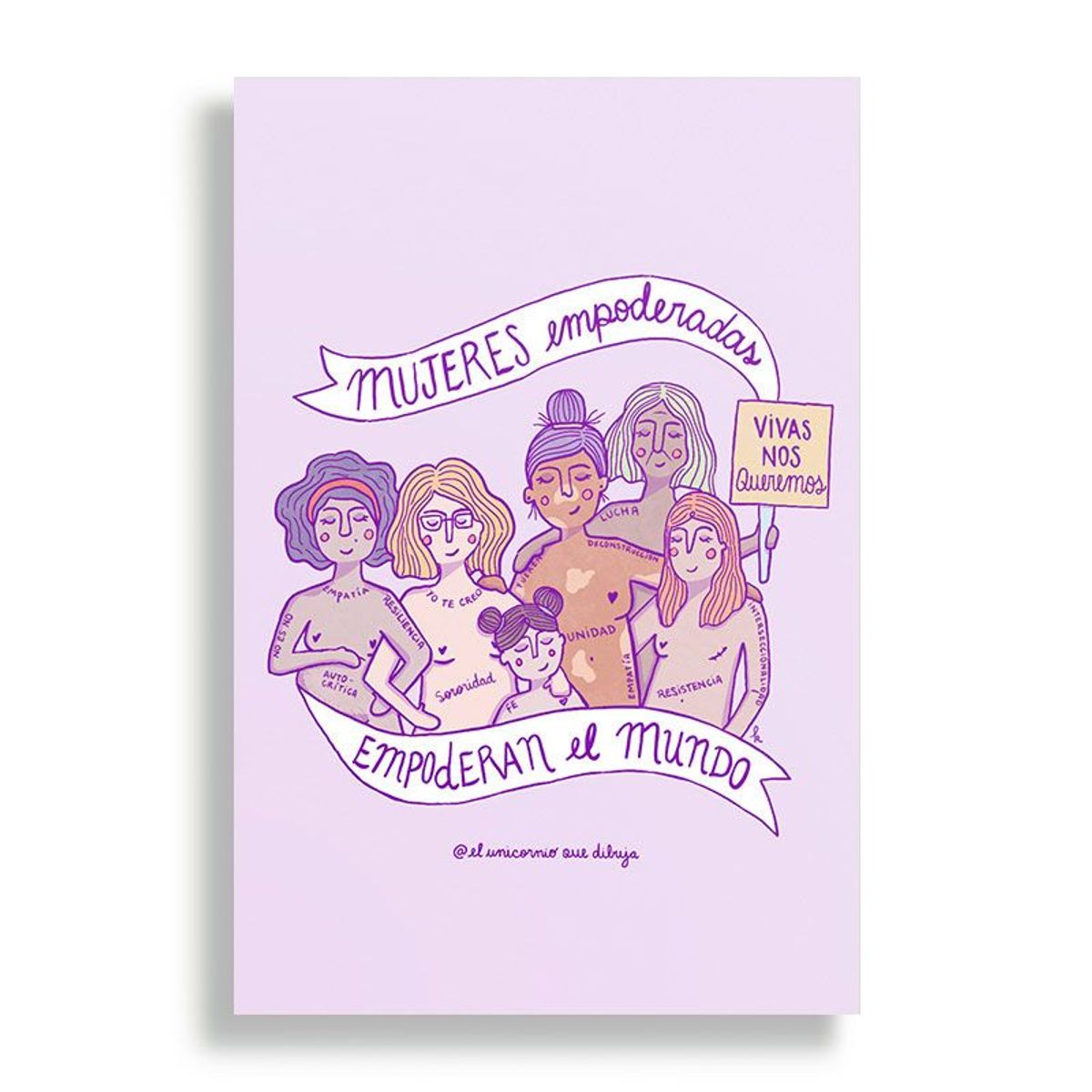 KUSTOMIT - Cuadro Decorativo Aluminio 20x30 - Empoderadas