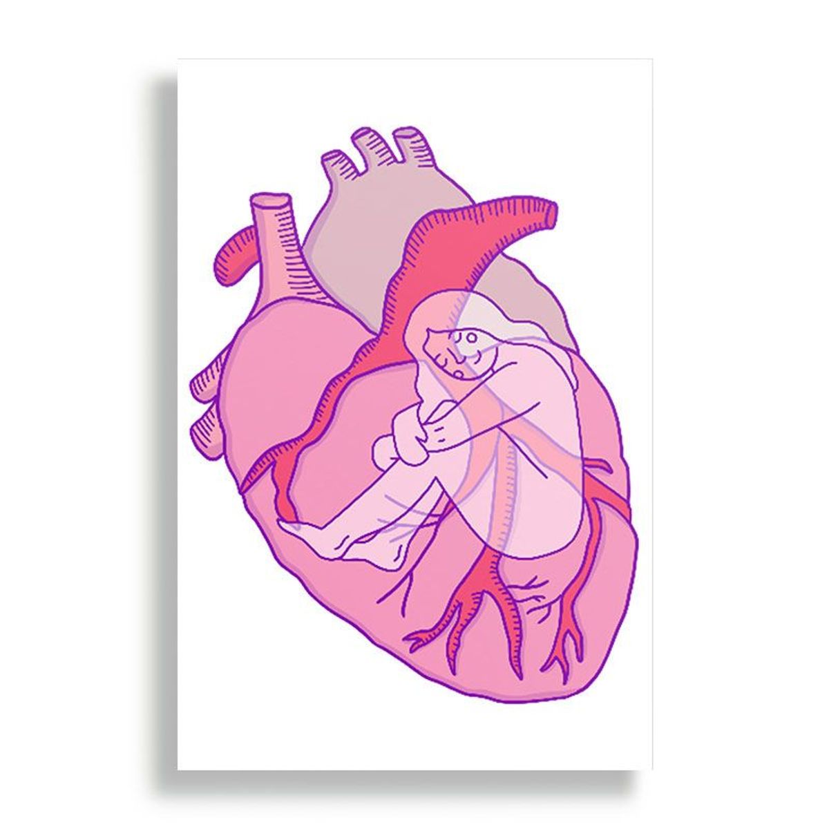 KUSTOMIT - Cuadro Decorativo Aluminio 20x30 - Corazón