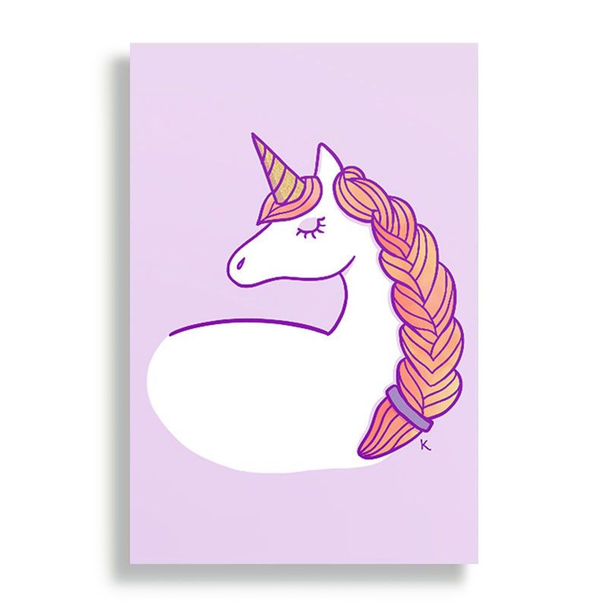 KUSTOMIT - Cuadro Decorativo Aluminio 20x30 - Unicornio