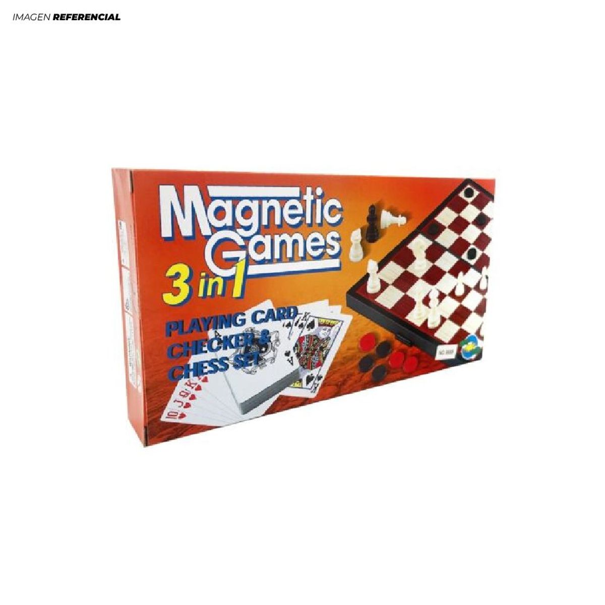 GENERICO - Ajedrez Magnético Multijuego 3 En 1 Damas Y Ludo