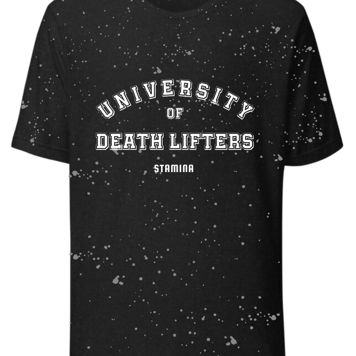 GENERICO - POLO OVERSIZE ACID WASH NEGRO UNIVERSITY - POLO PARA EL GYM