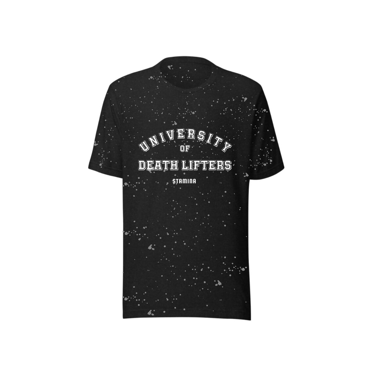 GENERICO - POLO OVERSIZE ACID WASH NEGRO UNIVERSITY - POLO PARA EL GYM