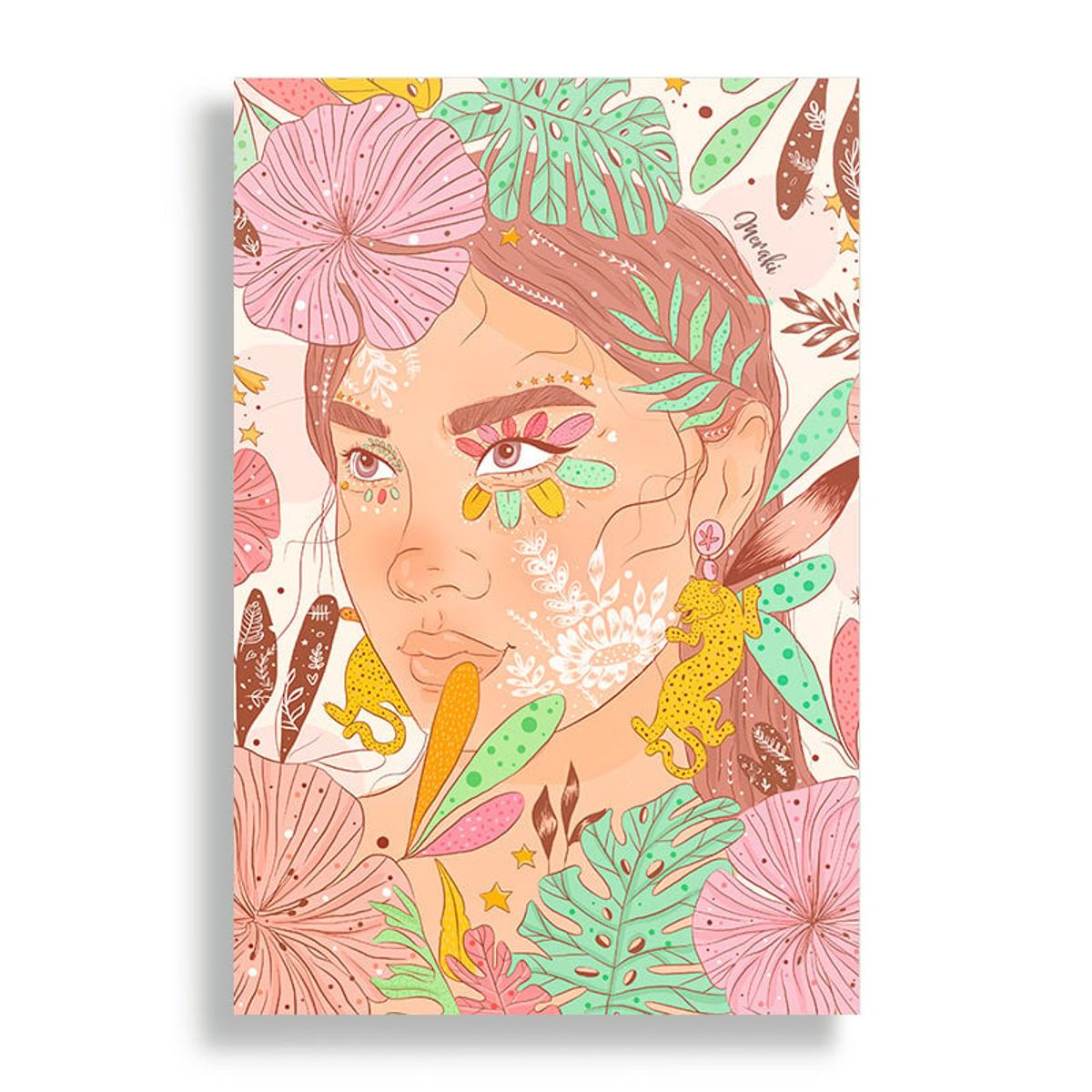 KUSTOMIT - Cuadro Decorativo Aluminio 20x30 - Mirada hacia lo desconocido