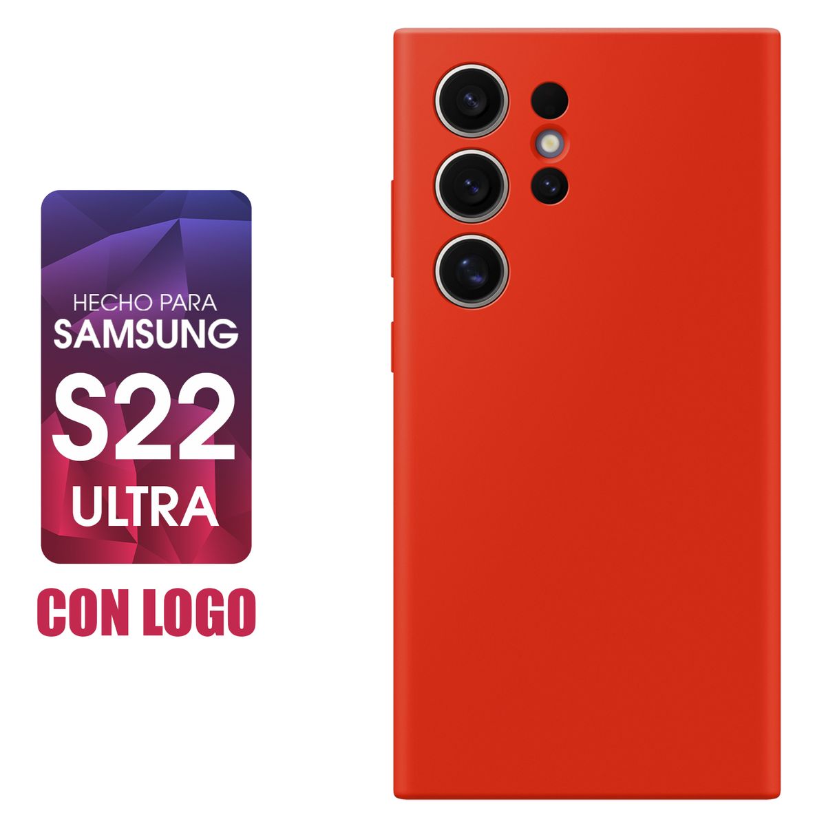 SAMSUNG - Silicone Case Para Samsung S22 Ultra Rojo