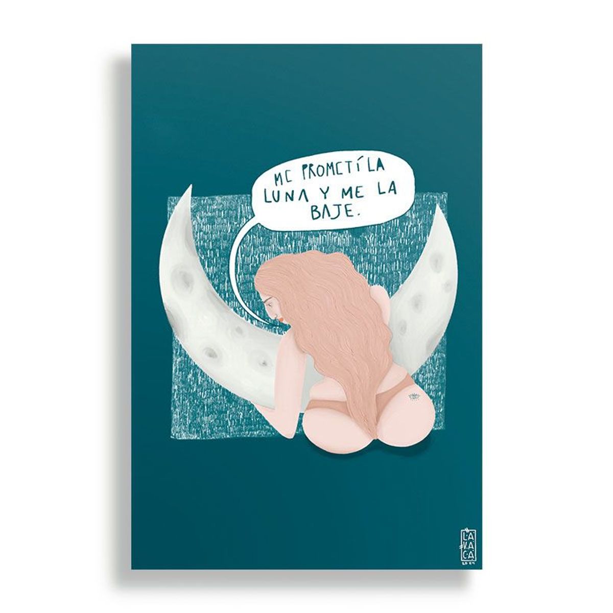 KUSTOMIT - Cuadro Decorativo Aluminio 20x30 - La Luna