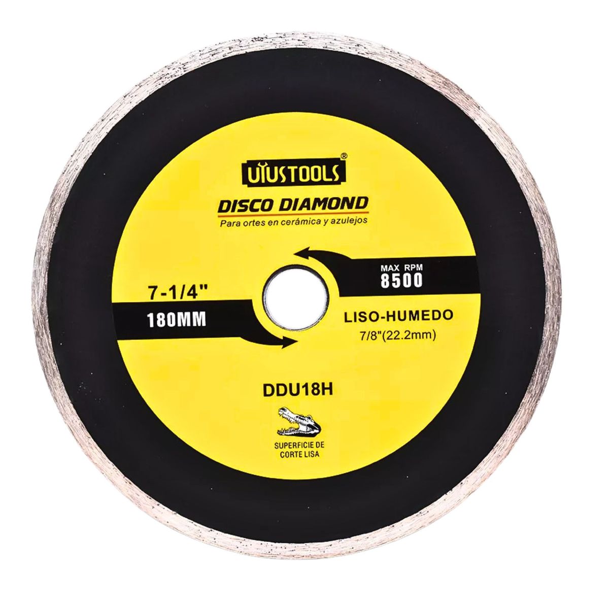 UYUSTOOLS - Disco Diamantado Continuo Liso-Húmedo corte Cerámico 7 1/4"