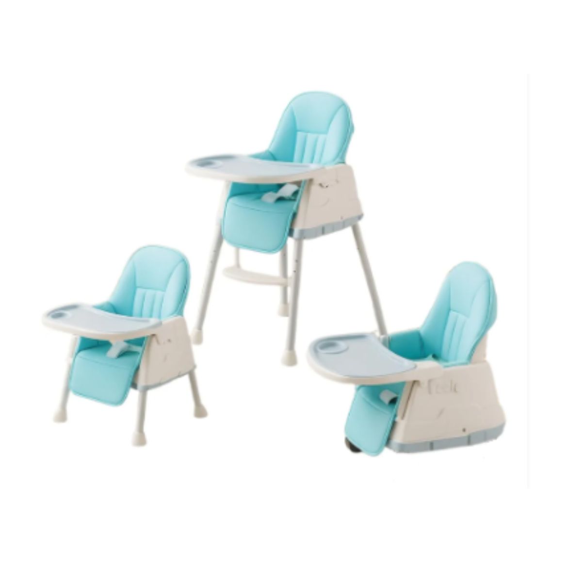 GENERICO - Silla de Comer Bebe 3 en 1 Celeste