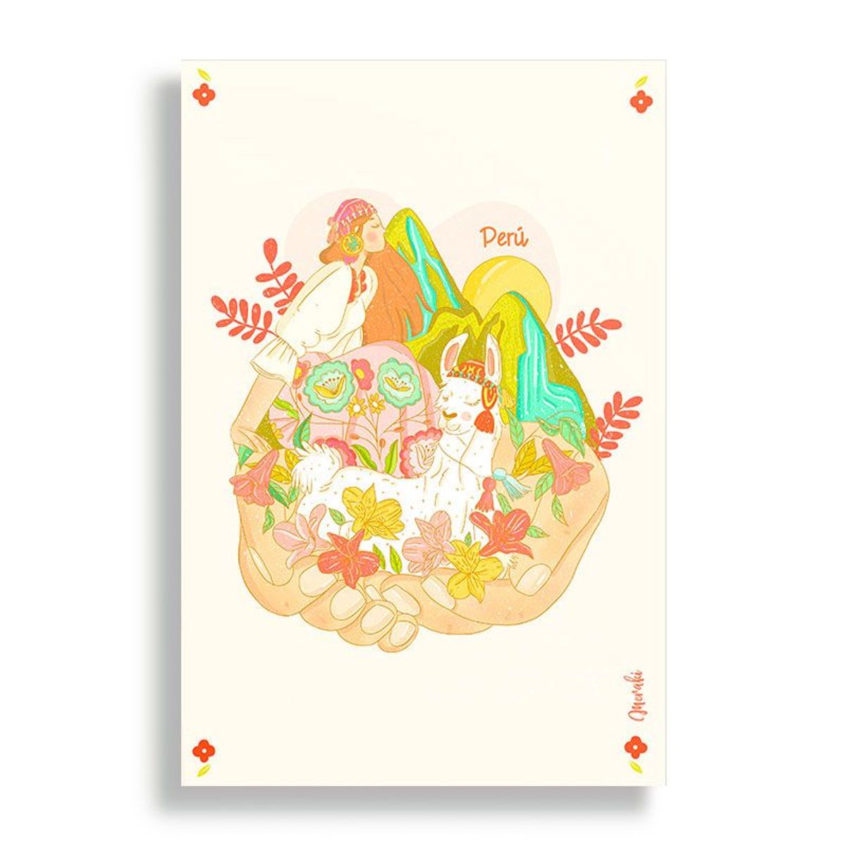 KUSTOMIT - Cuadro Decorativo Aluminio 20x30 - Mi bonito Perú