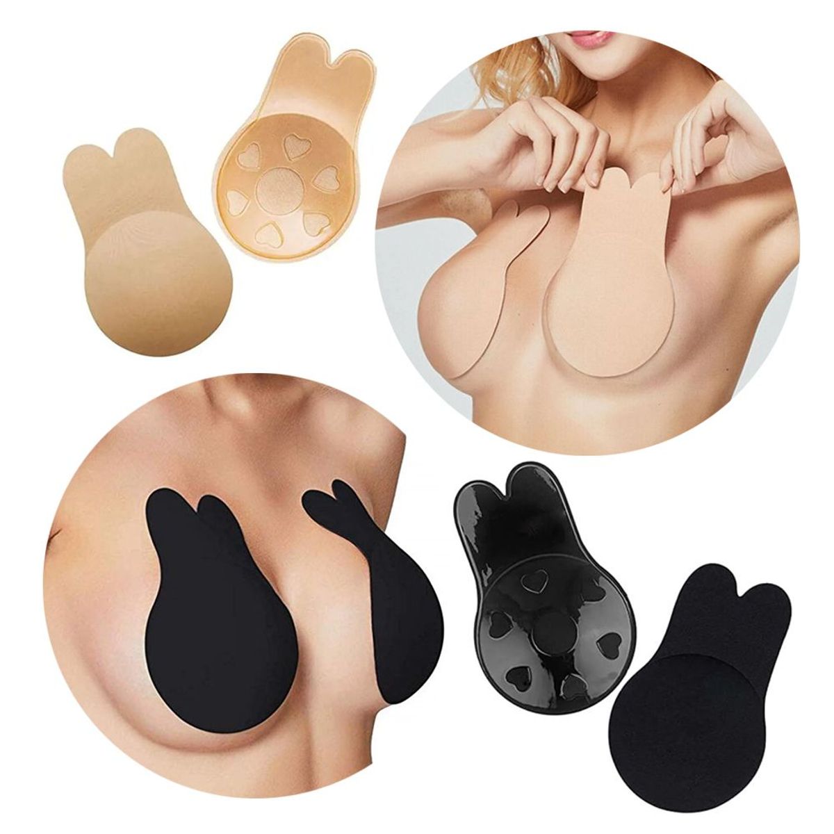 GENERICO - Brasier  Push Up Invisible Cubre Pezón Sin Breteles