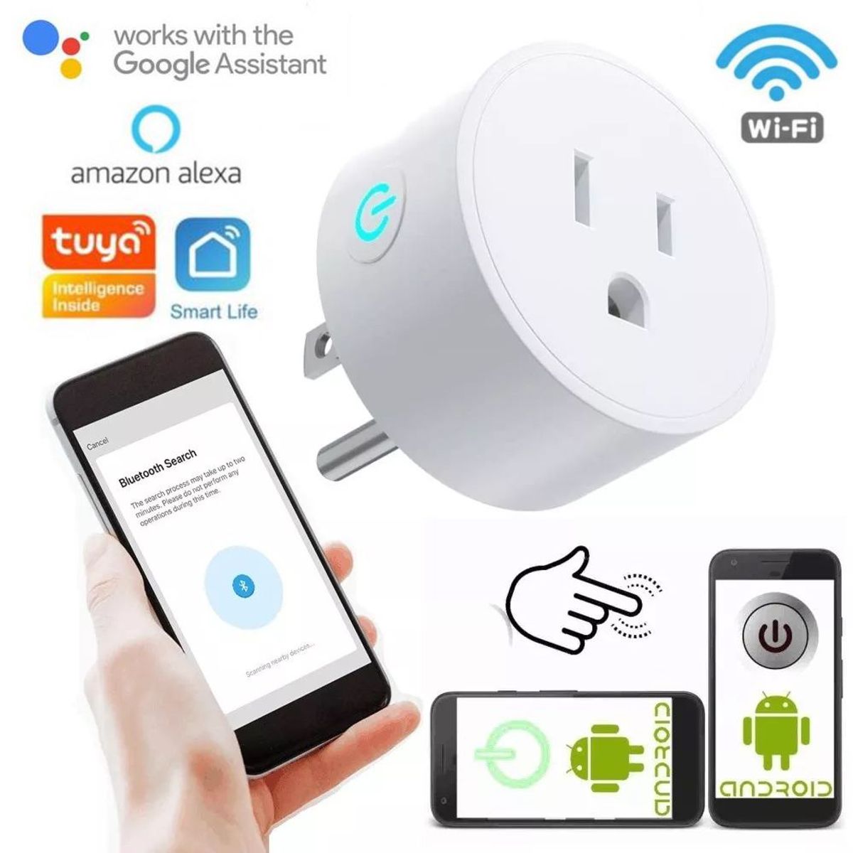 GENERICO - Enchufe Inteligente Wifi Control Voz Alexa Asistente Google 10A