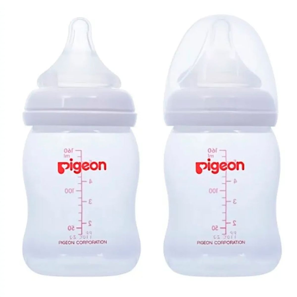 PIGEON - Pack 2 Biberon 160ml Boca Ancha Pigeon