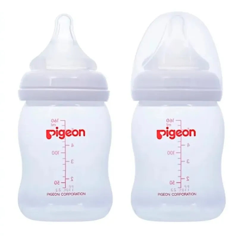 PIGEON - Pack 2 Biberon 160ml Boca Ancha Pigeon