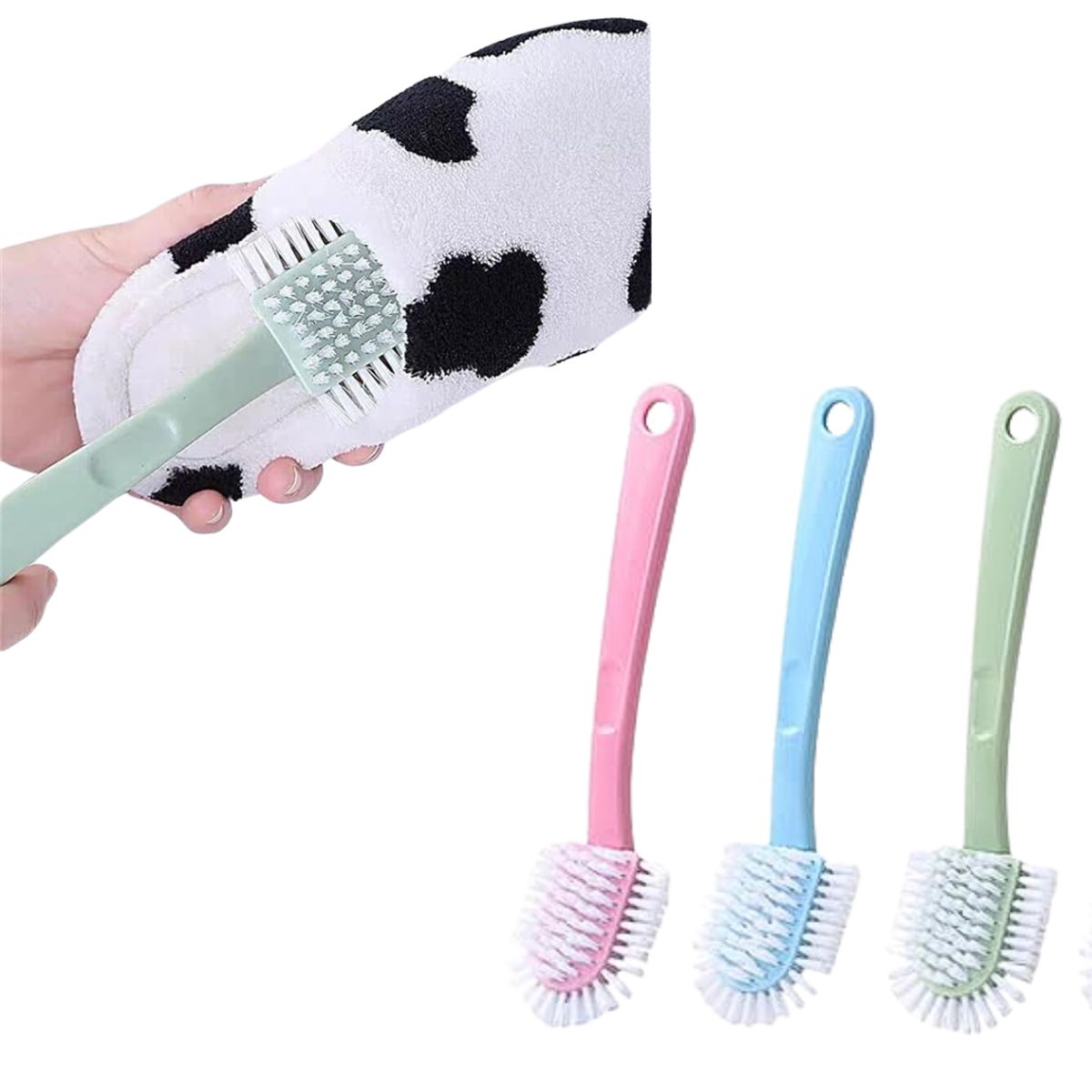 GENERICO - Cepillo escobilla lavado zapatilla calzado 360 grados 2 und