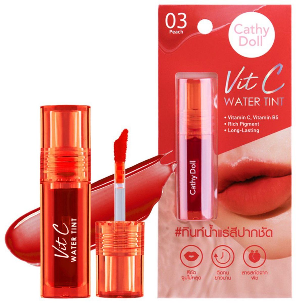 CATHY DOLL - CATHY DOLL VIT C WATER TINT 2.7G COLOR 03 PEACH