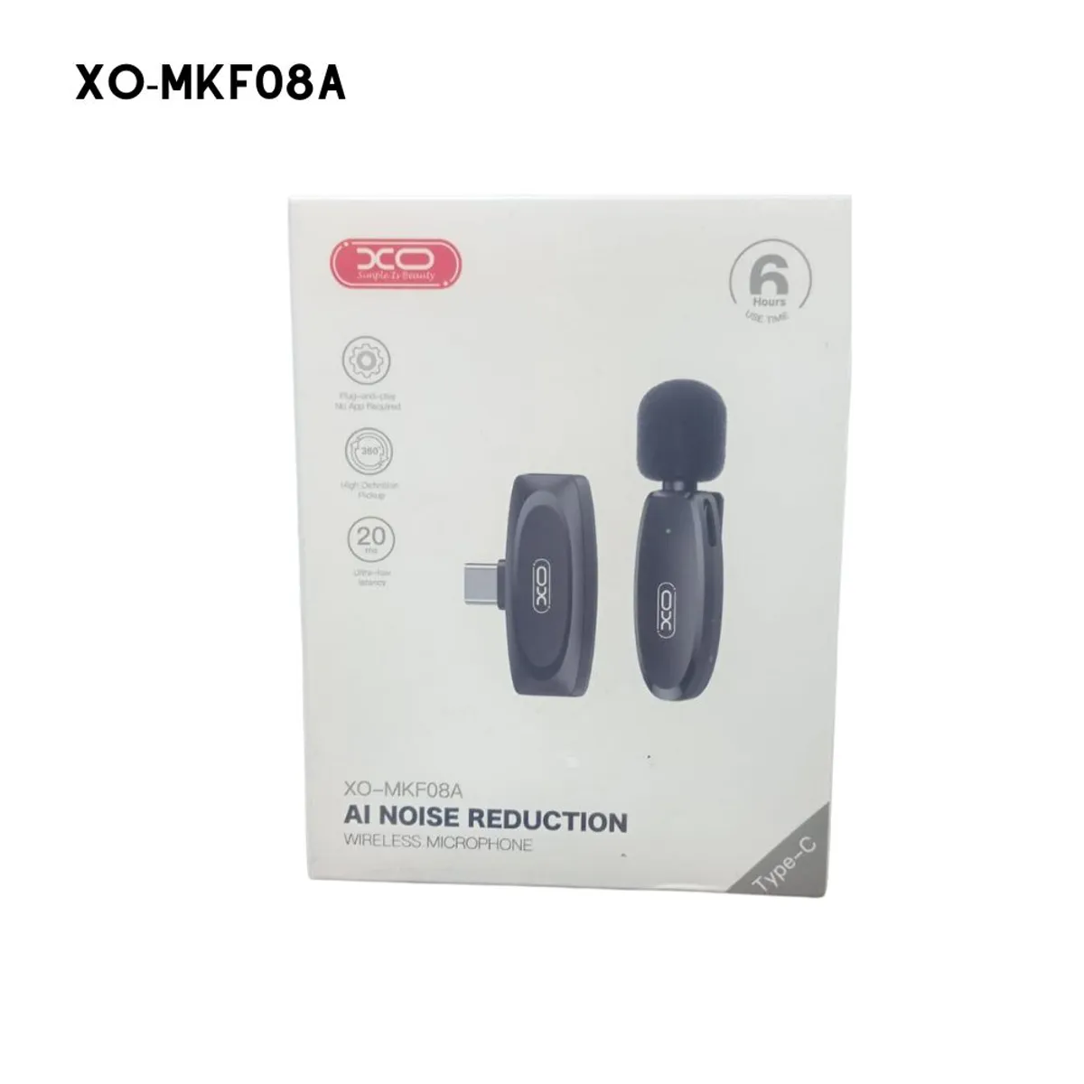 XO - XO-MKF08A Micrófono Wireless con Entrada Tipo C AI Noise Reduction