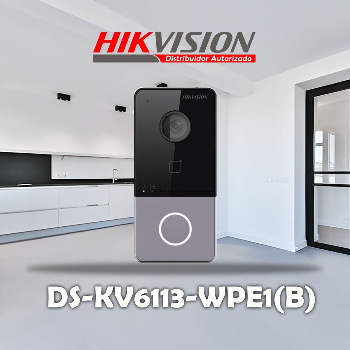 HIKVISION - VIDEOPORTERO IP 2MP POE IP65 LECTURA TARJETA INDICADOR DS-KV6113-WPE1
