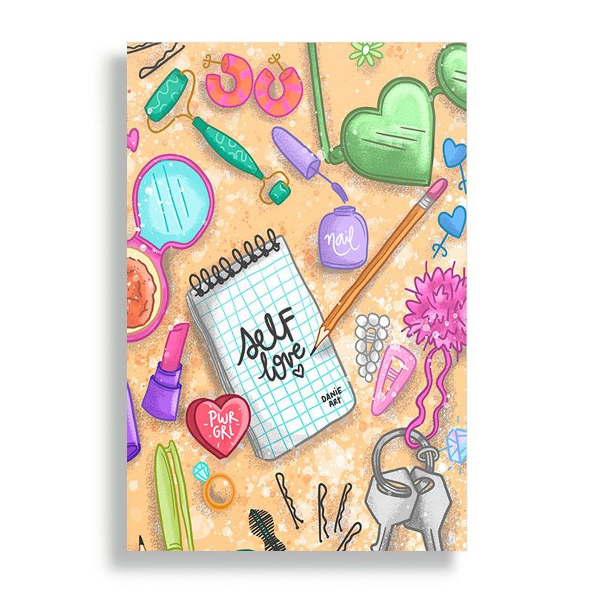 KUSTOMIT - Cuadro Decorativo Aluminio 20x30 - Self Love