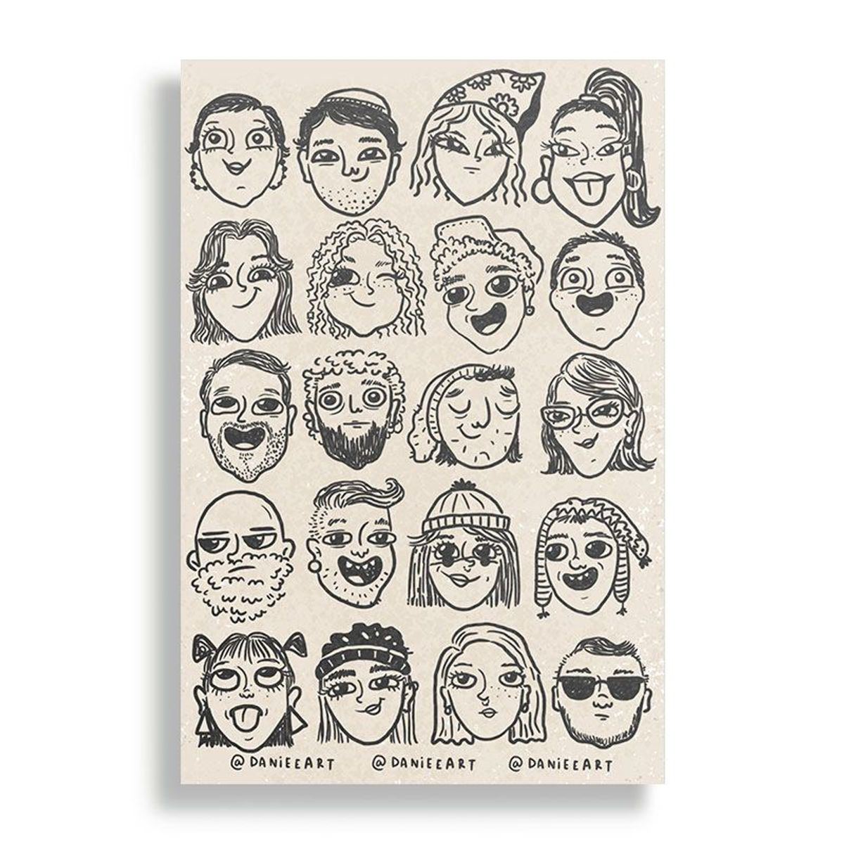 KUSTOMIT - Cuadro Decorativo Aluminio 20x30 - Caras