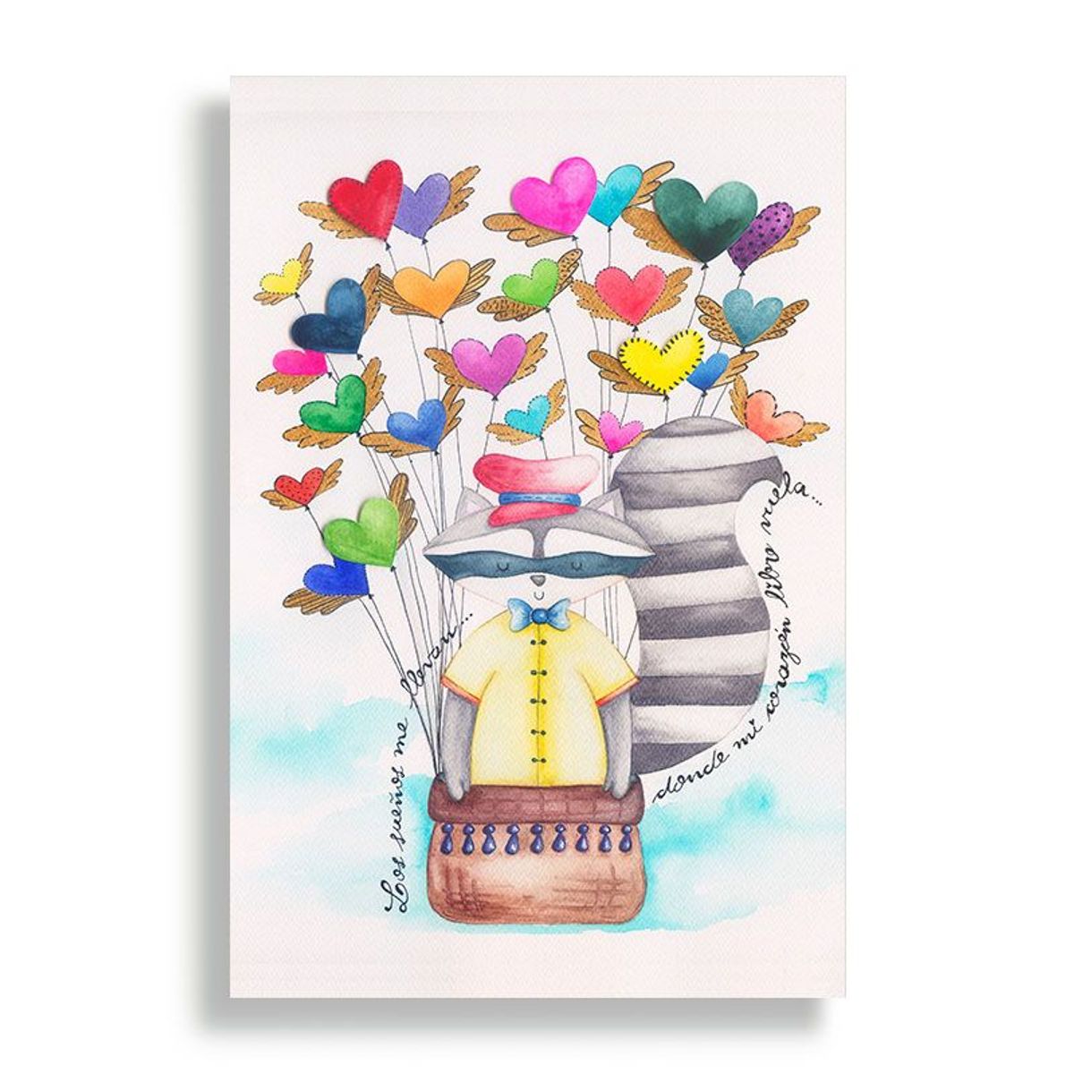 KUSTOMIT - Cuadro Decorativo Aluminio 20x30 - Mapache