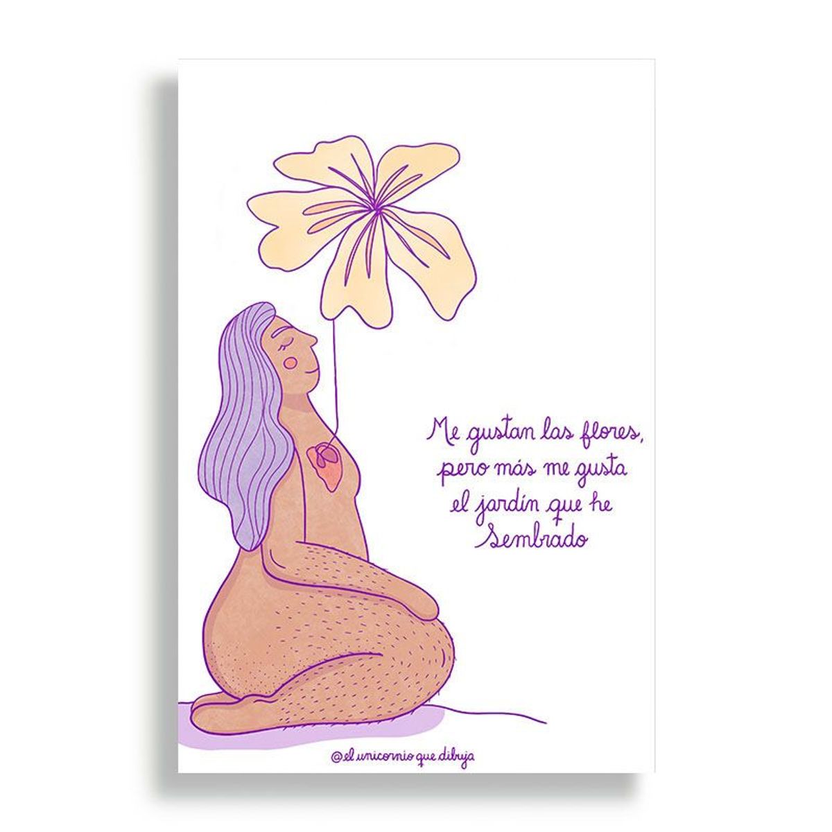 KUSTOMIT - Cuadro Decorativo Aluminio 20x30 - Florecer desde el corazón