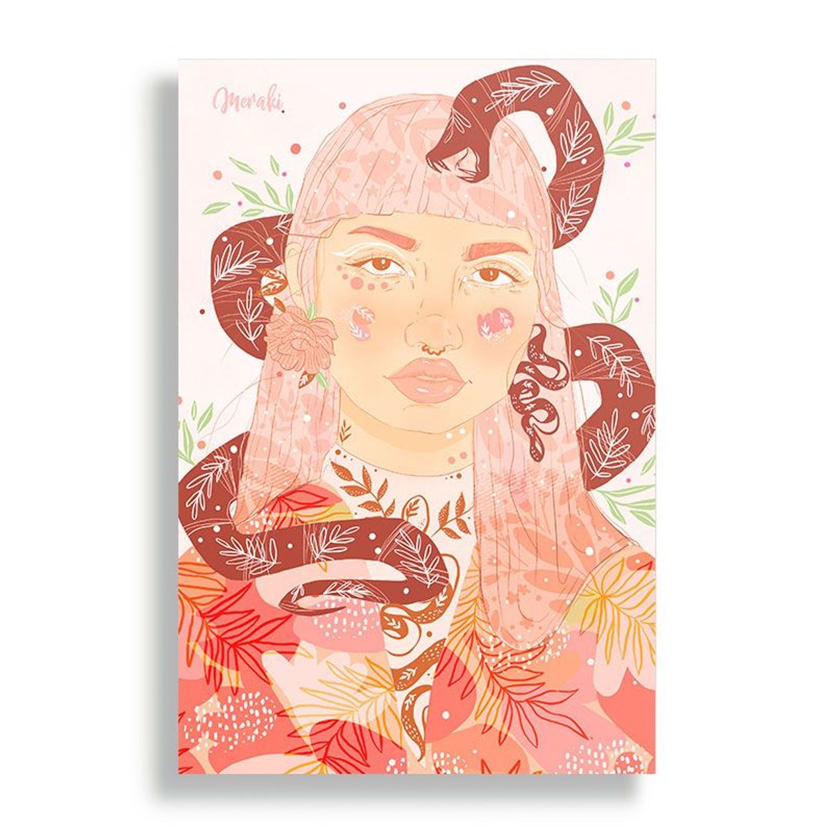 KUSTOMIT - Cuadro Decorativo Aluminio 20x30 - Pasión floral