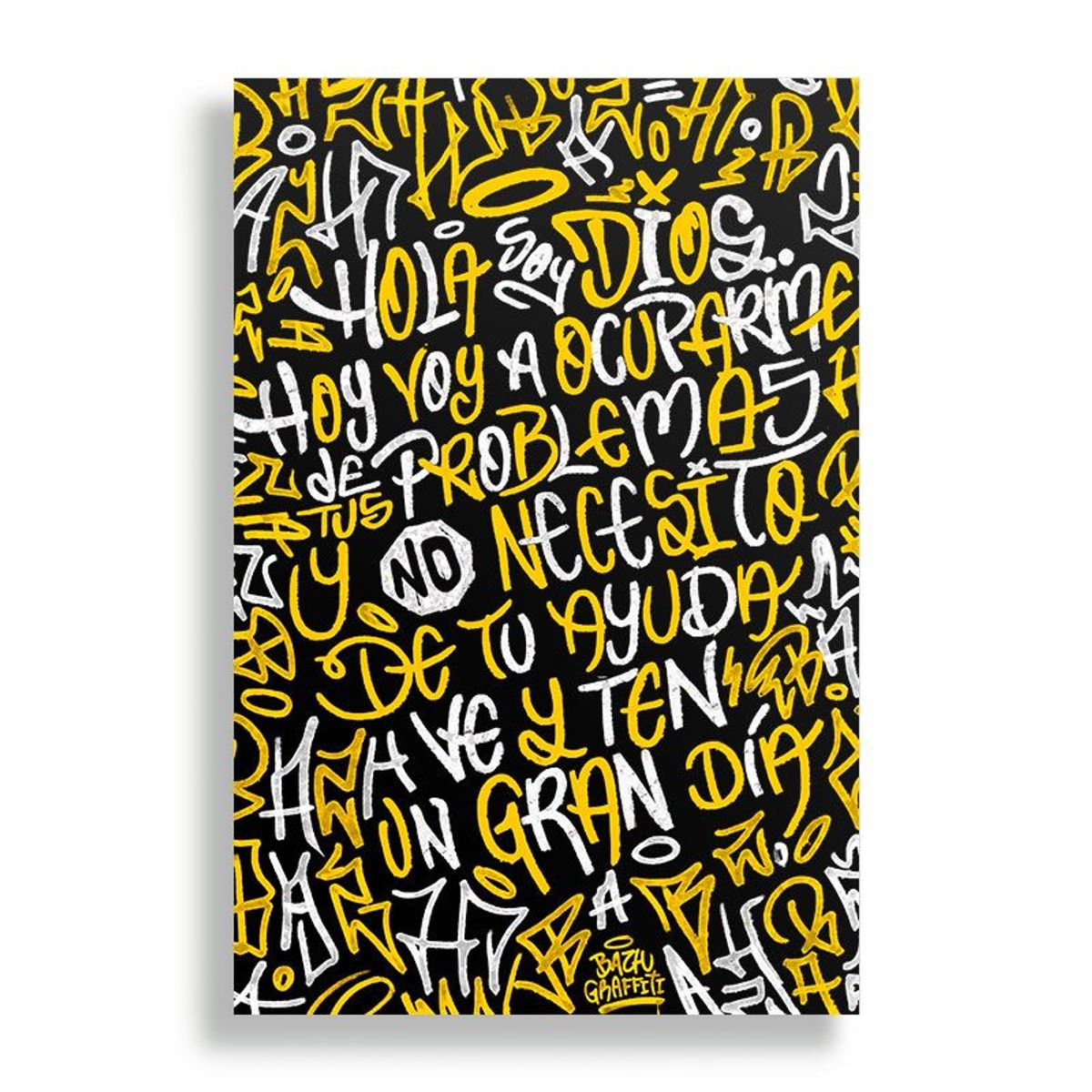 KUSTOMIT - Cuadro Decorativo Aluminio 20x30 - Frase tranquilizadora