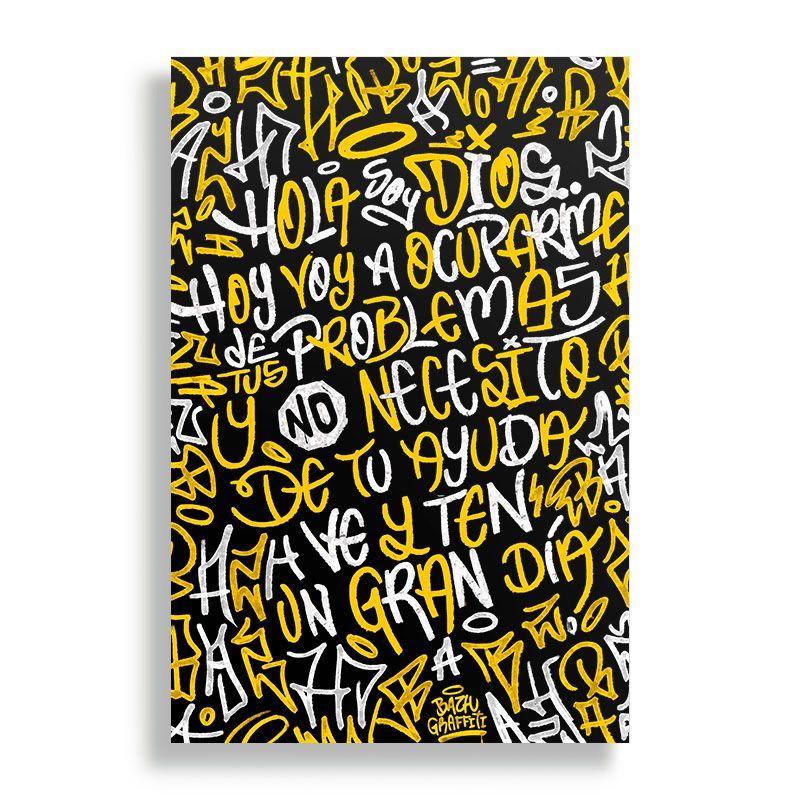 KUSTOMIT - Cuadro Decorativo Aluminio 20x30 - Frase tranquilizadora