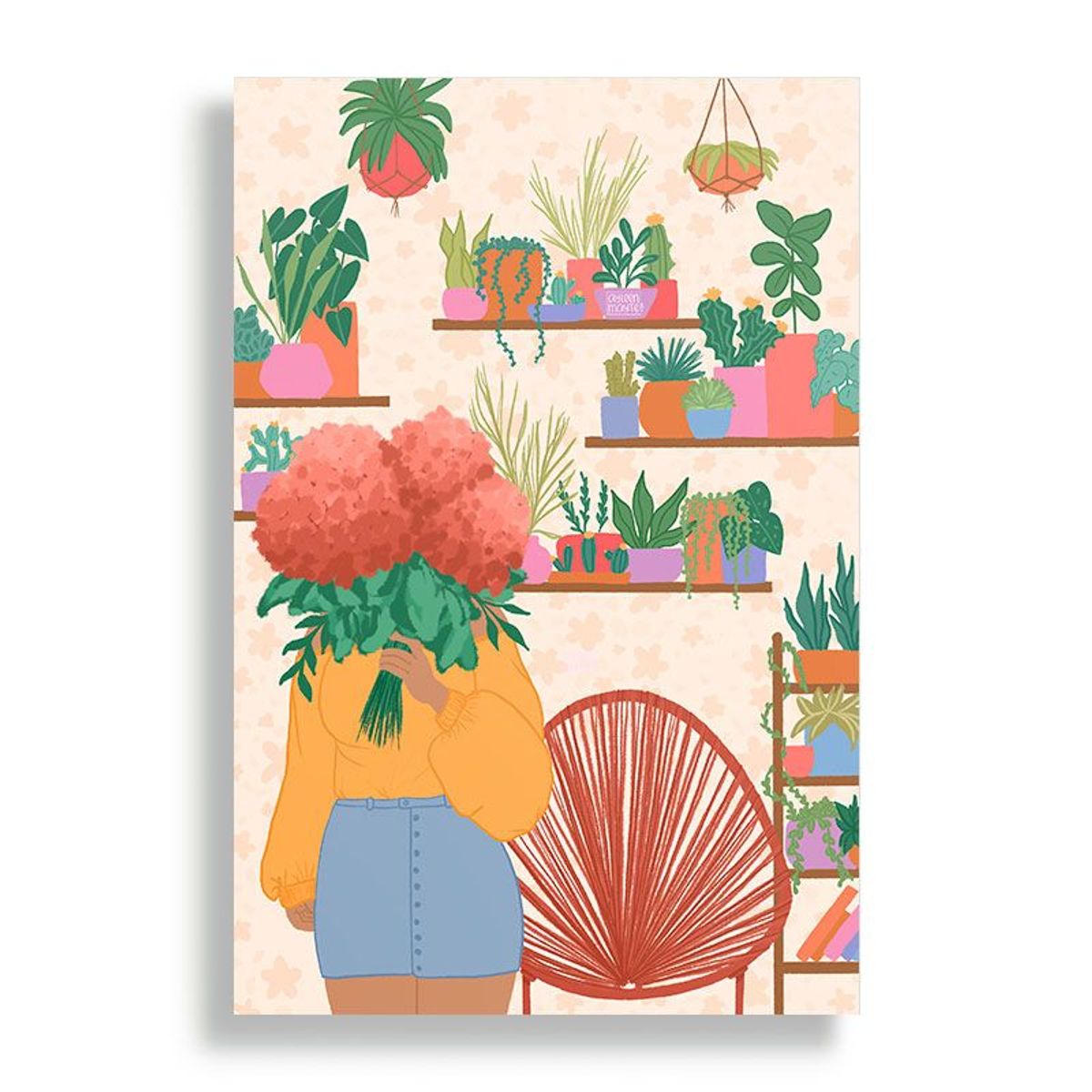 KUSTOMIT - Cuadro Decorativo Aluminio 20x30 - Plant lady