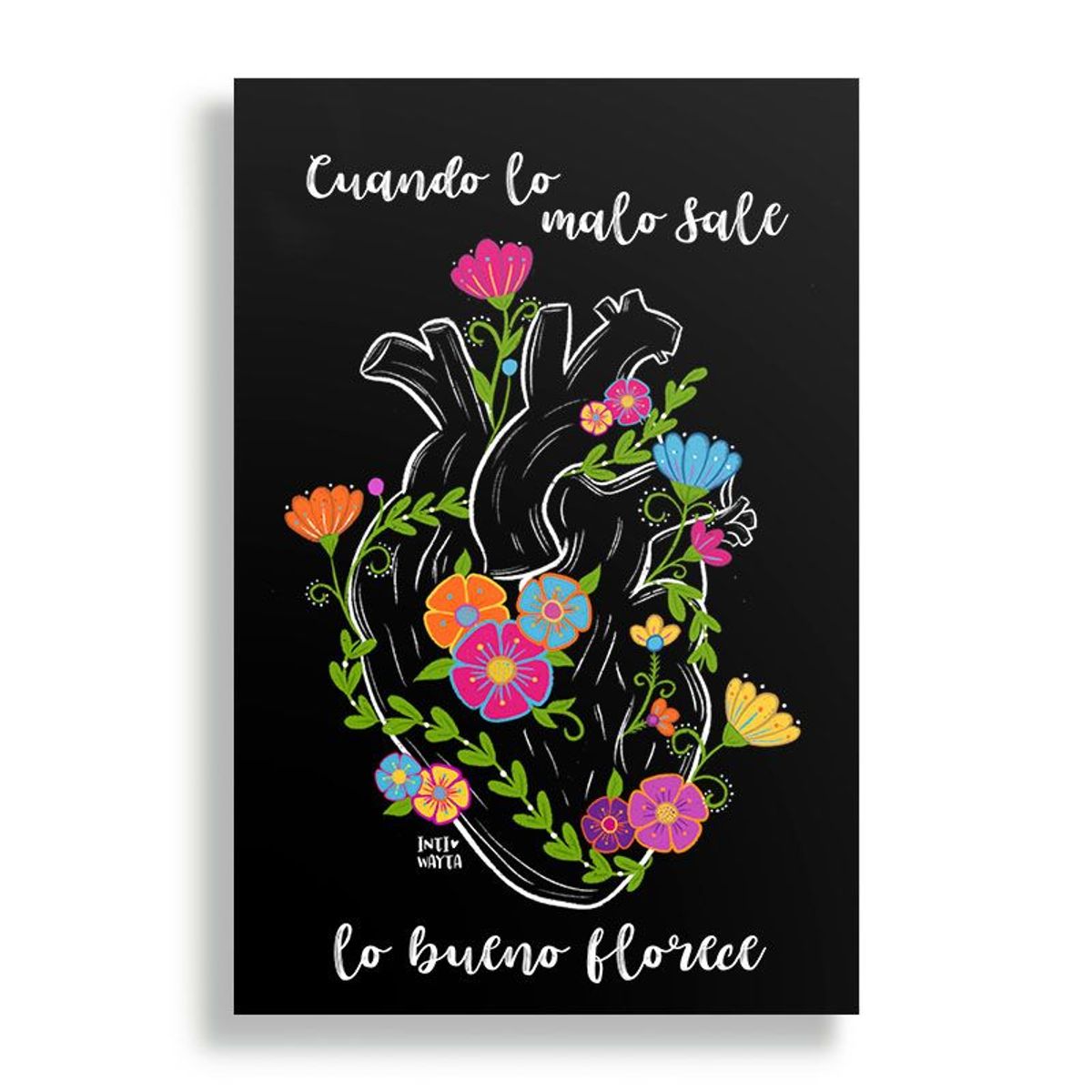 KUSTOMIT - Cuadro Decorativo Aluminio 20x30 - Lo bueno florece