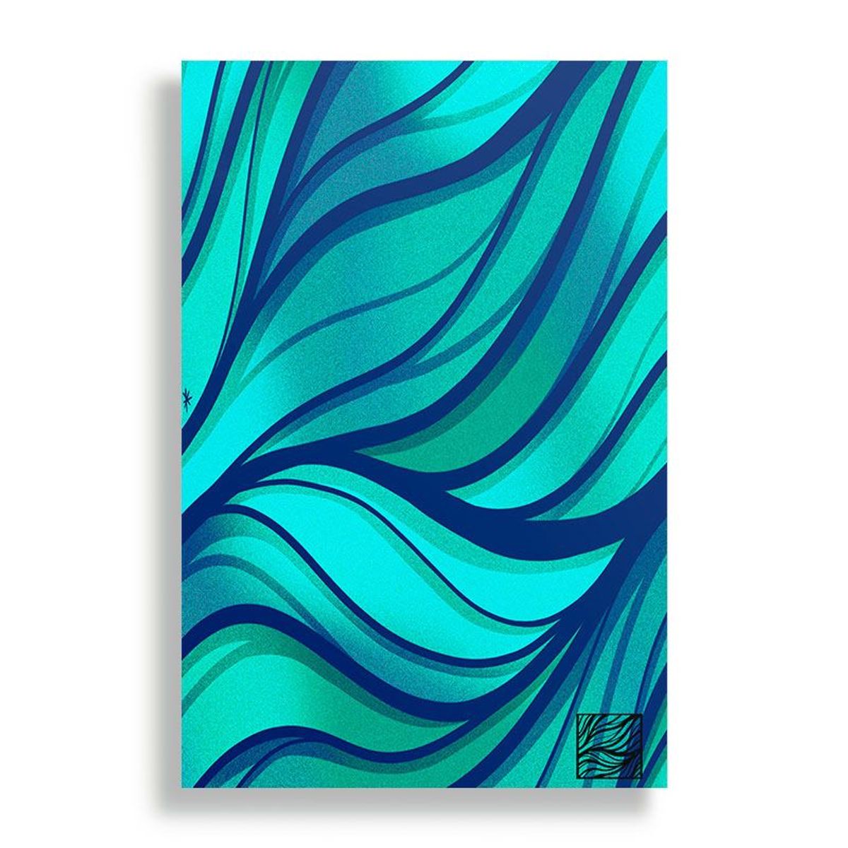 KUSTOMIT - Cuadro Decorativo Aluminio 20x30 - Textura Mar