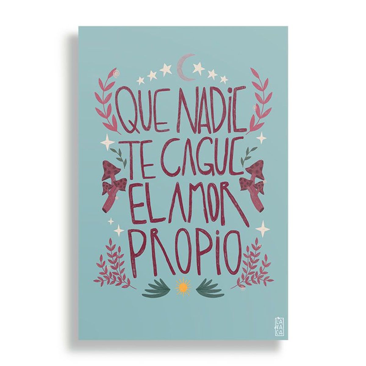 KUSTOMIT - Cuadro Decorativo Aluminio 20x30 - Amor Propio