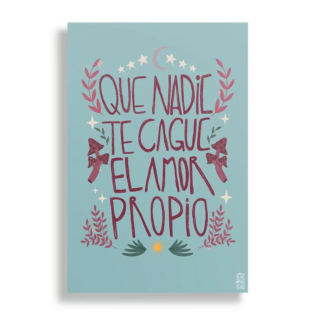 KUSTOMIT - Cuadro Decorativo Aluminio 20x30 - Amor Propio