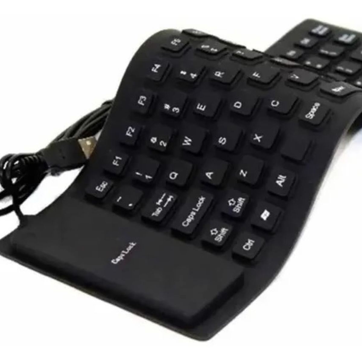 GENERICO - TECLADO BLUETOOTH FLEXIBLE SILICONA IMPERMEABLE USB PC ANDROID IOS