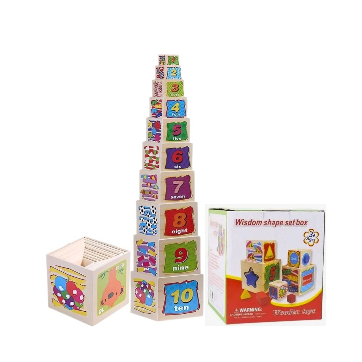 Cubos Apilables Cubos De Madera Juguete Cubos Apilables Bebe