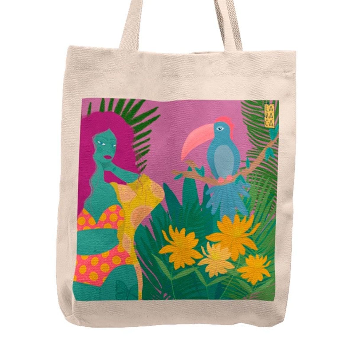 KUSTOMIT - Bolso Tela Tote Bag Cartera Playa - Diciembre