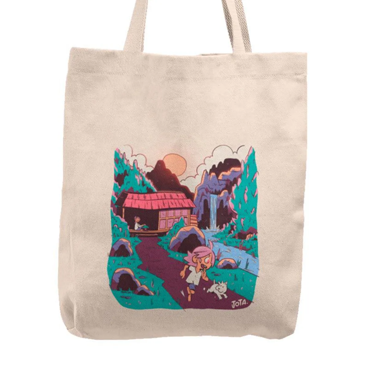 KUSTOMIT - Bolso Tela Tote Bag Cartera Playa - Casita