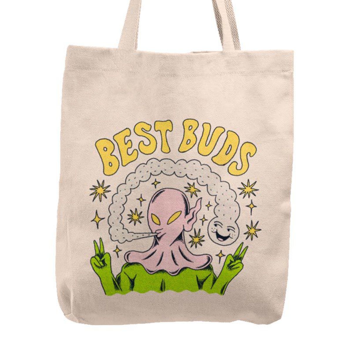KUSTOMIT - Bolso Tela Tote Bag Cartera Playa - Best Buds