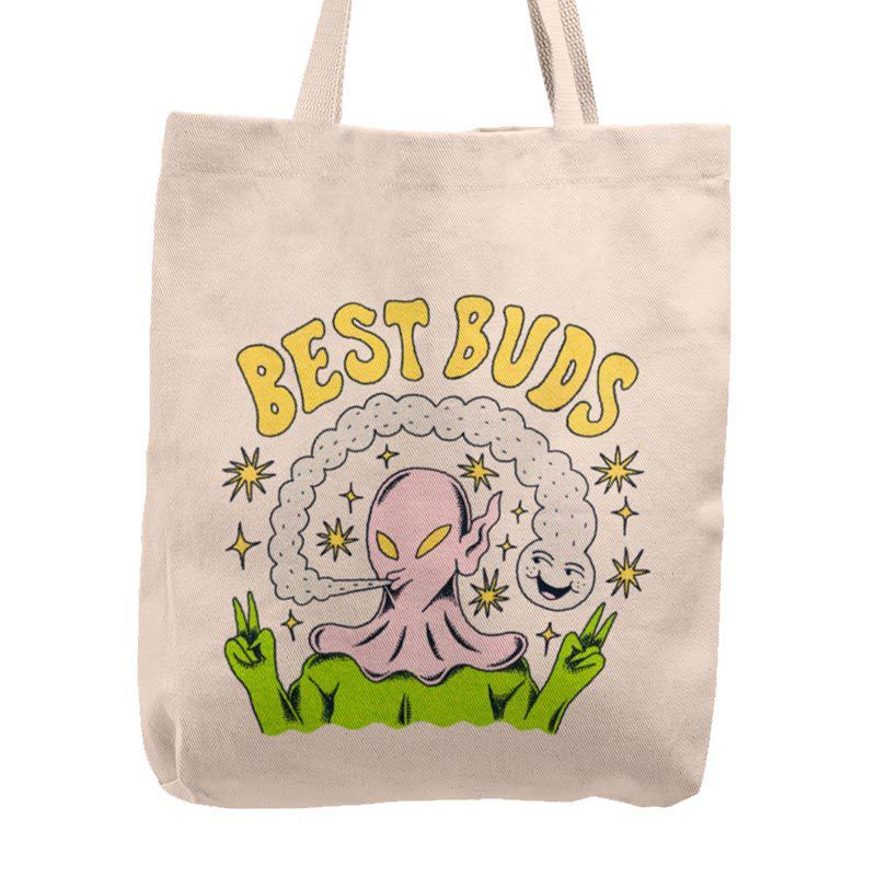 KUSTOMIT - Bolso Tela Tote Bag Cartera Playa - Best Buds