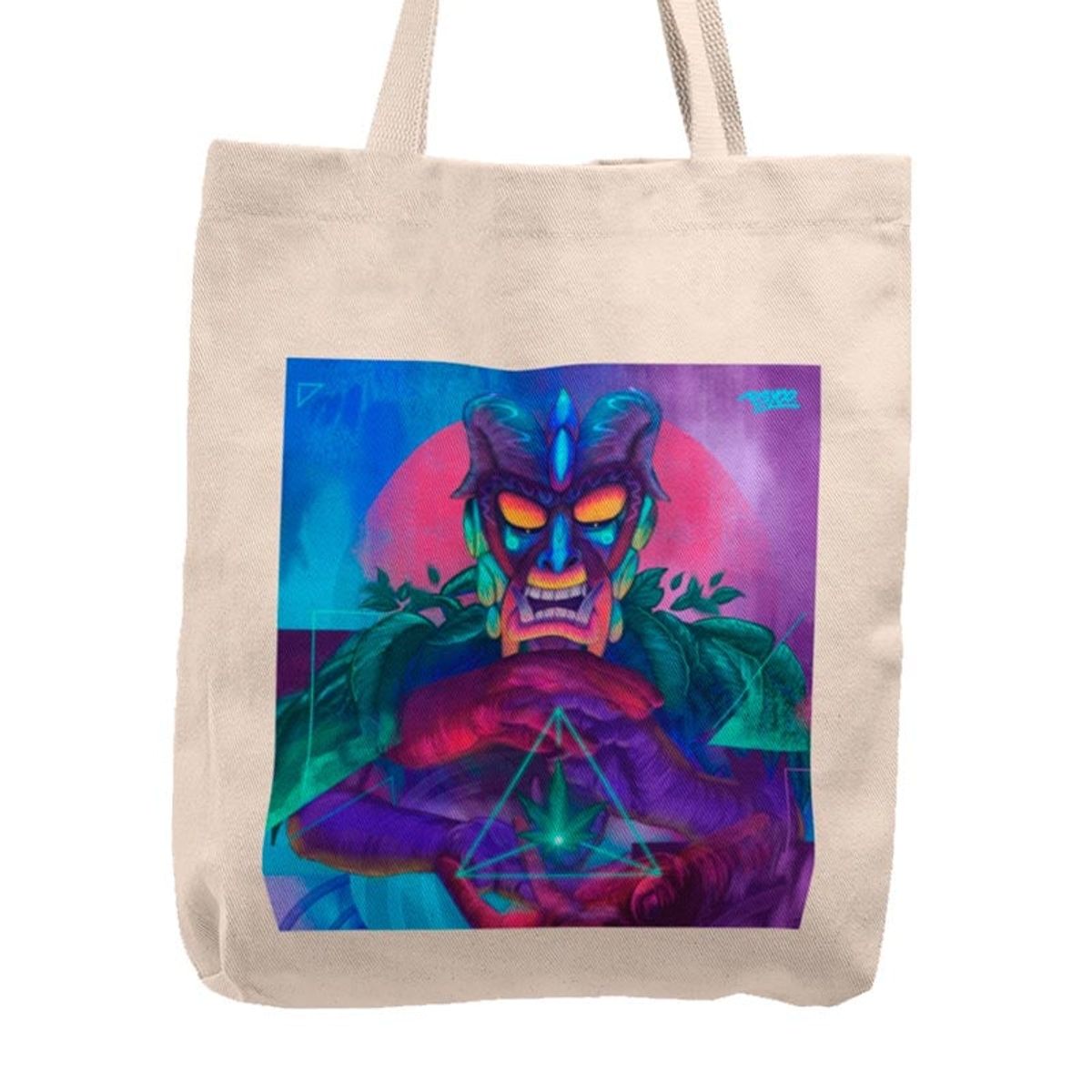 KUSTOMIT - Bolso Tela Tote Bag Cartera Playa - Leaf