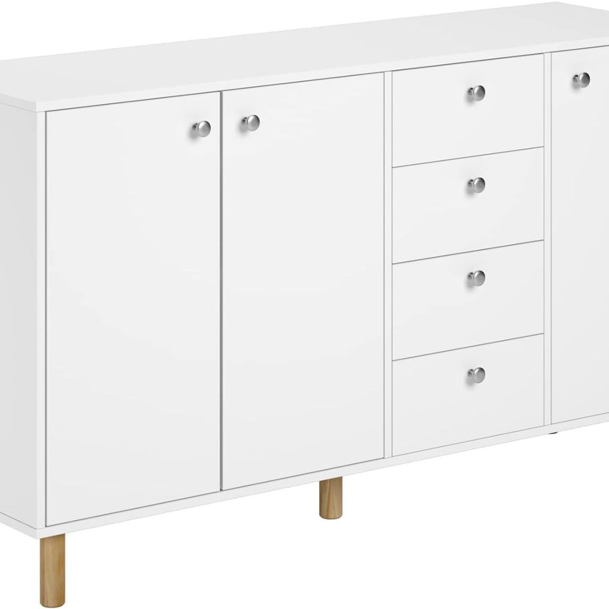 TU MESITA - Aparador Moderno Chavez Blanco 140cm TU MESITA