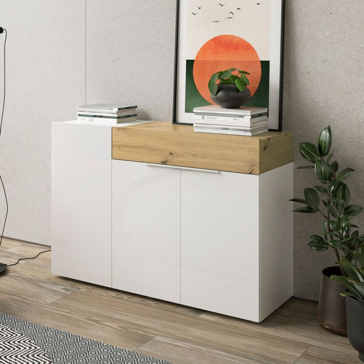 TU MESITA - Aparador Multiusos 3 puertas Apolonia color BlancoHaya TU MESITA