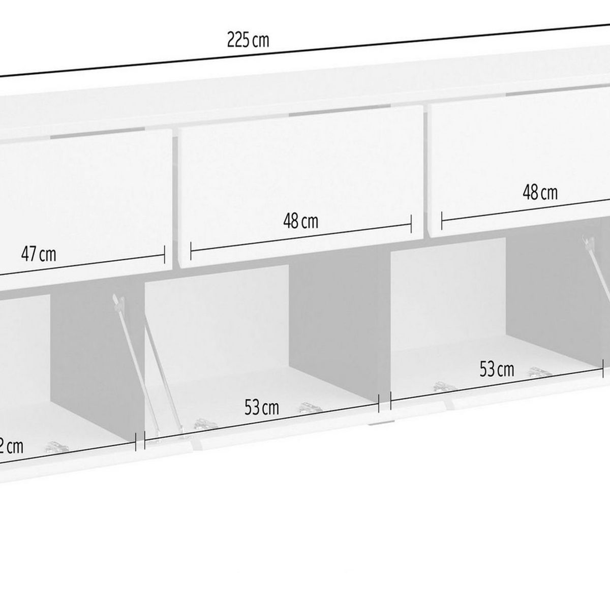 TU MESITA - Aparador Largo moderno Goliat color Macadamia TU MESITA