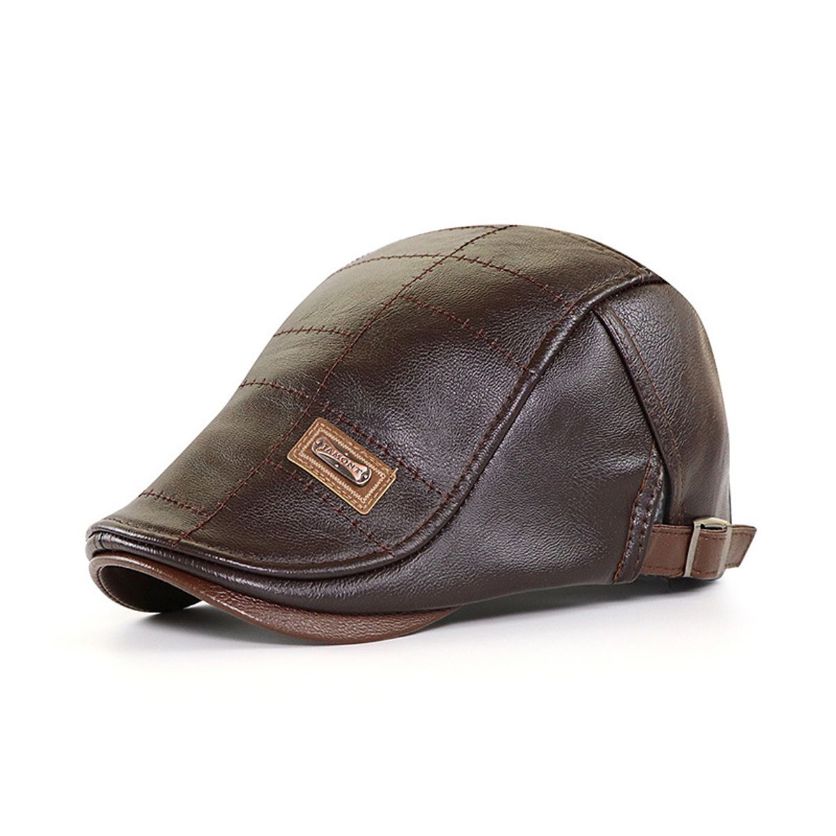 KAST PE - Boina Gorra Cuero PU Modelo ZLEEVO Correa regulable - 59 cm