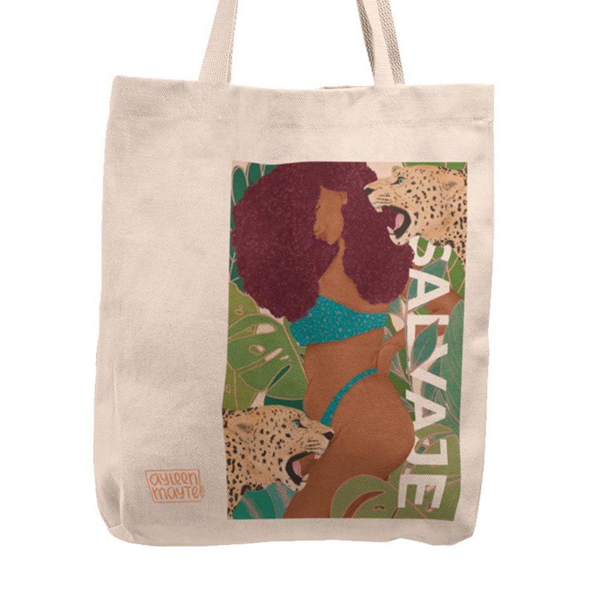KUSTOMIT - Bolso Tela Tote Bag Cartera Playa - Salvaje