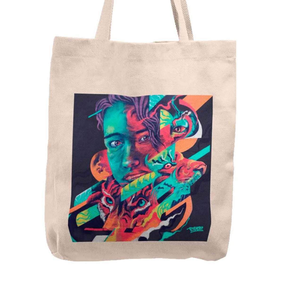 KUSTOMIT - Bolso Tela Tote Bag Cartera Playa - One