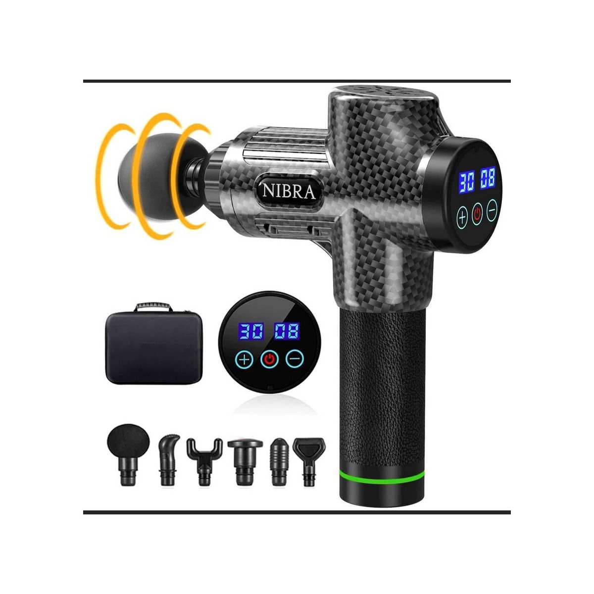 GENERICO - Pistola de Masaje Muscular 30 NIVELES - con Pantalla - LCD