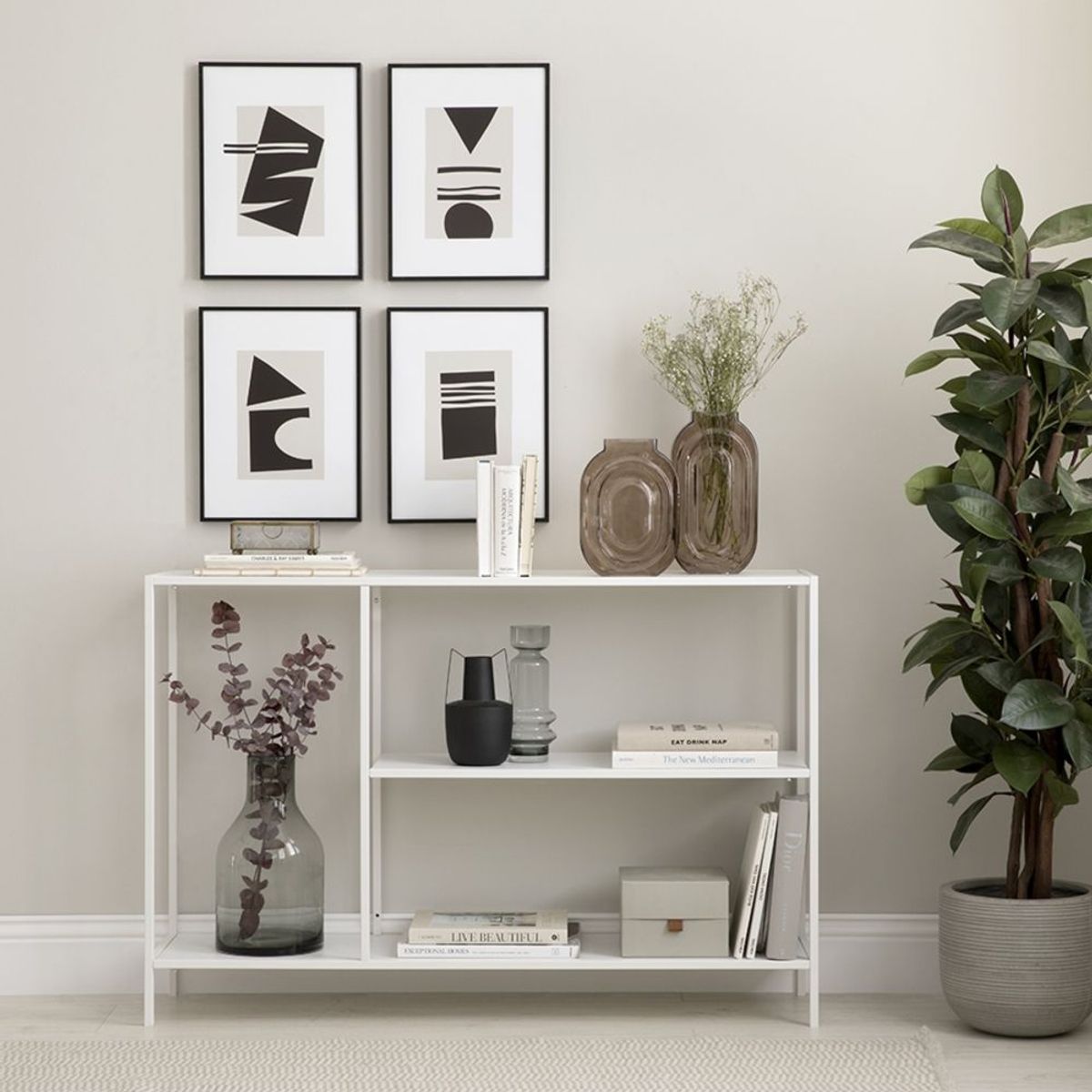 TU MESITA - Recibidor Nórdico Catalina Blanco TU MESITA