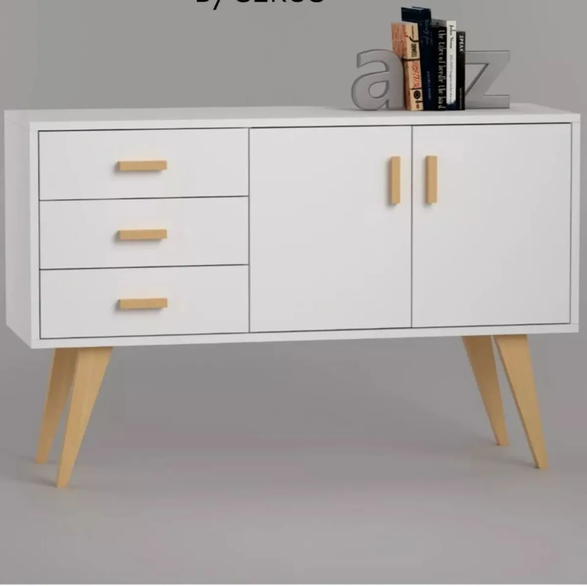 TU MESITA - Aparador Vajillero clásico Waldo color Blanco TU MESITA