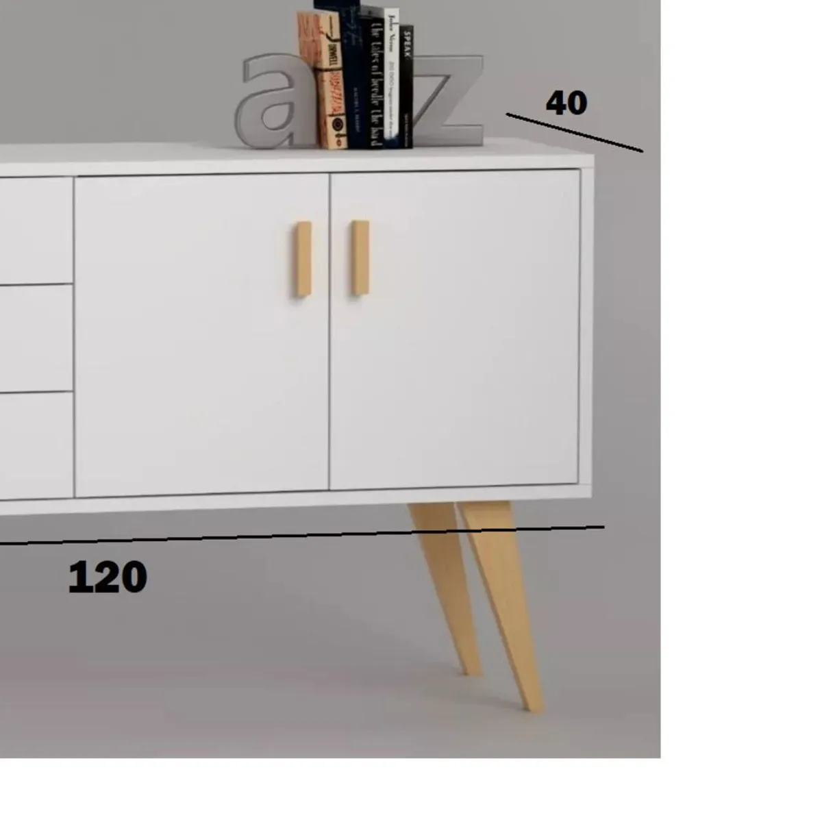 TU MESITA - Aparador Vajillero clásico Waldo color Blanco TU MESITA