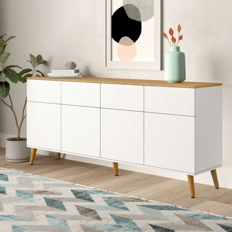 TU MESITA - Recibidor Contemporáneo Greco Blanco 192 cm TU MESITA